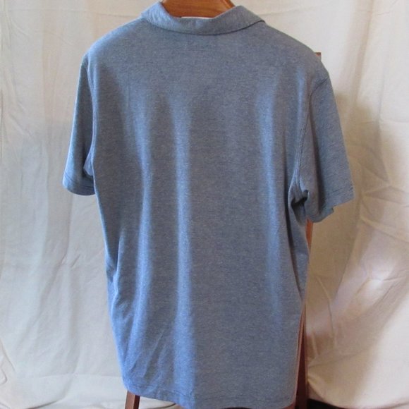 Columbia Gray Silver SS Performance Polo Size Large Cotton/Polyester Blend EUC - Picture 4 of 8